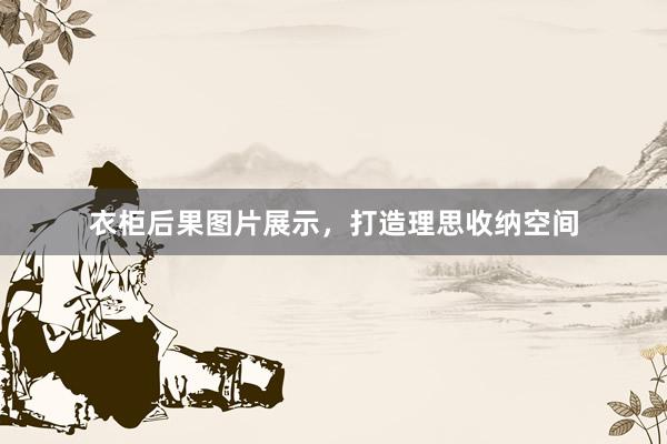 衣柜后果图片展示，打造理思收纳空间